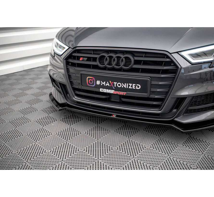 Maxton Design Front Splitter V.2 Audi S3 / A3 S-Line Sportback 8V Facelift