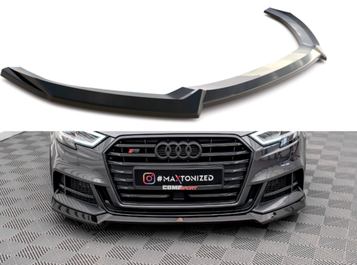 Maxton Design Maxton Design Front Splitter V.3 Audi S3 / A3 S-Line Sportback 8V Facelift