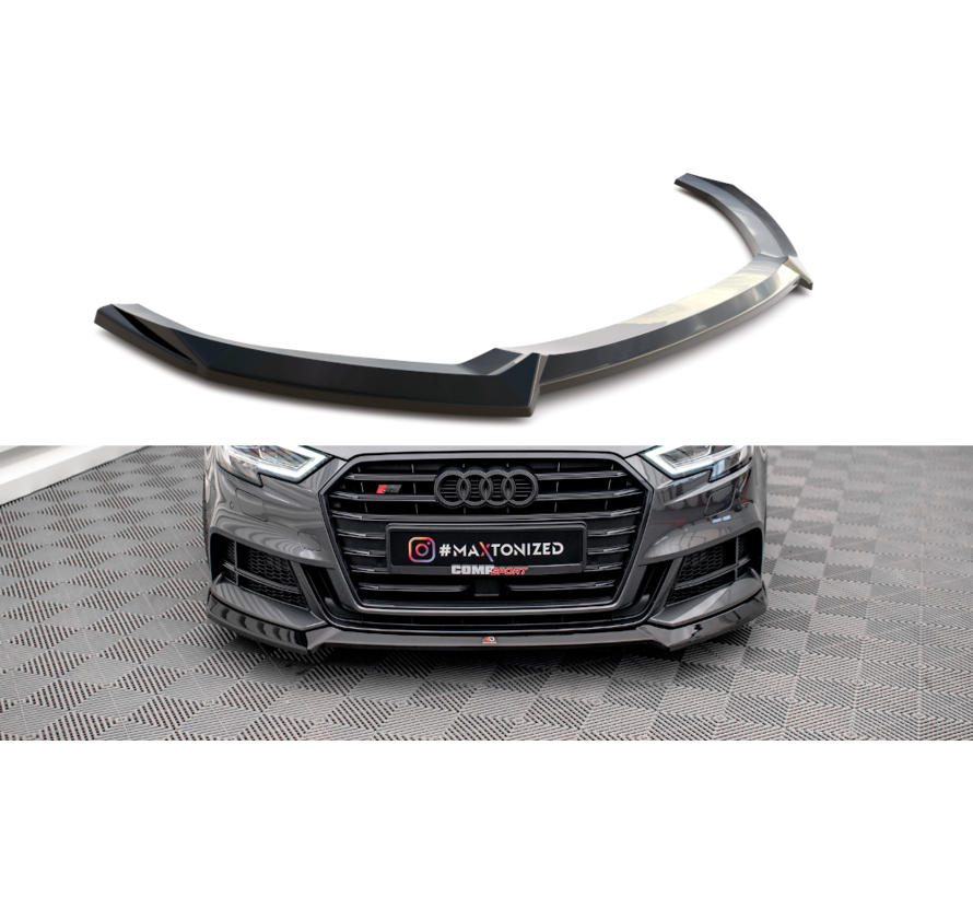 Maxton Design Front Splitter V.3 Audi S3 / A3 S-Line Sportback 8V Facelift