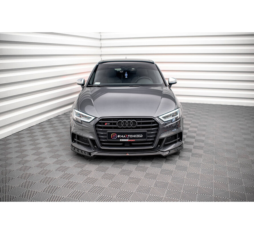 Maxton Design Front Splitter V.3 Audi S3 / A3 S-Line Sportback 8V Facelift