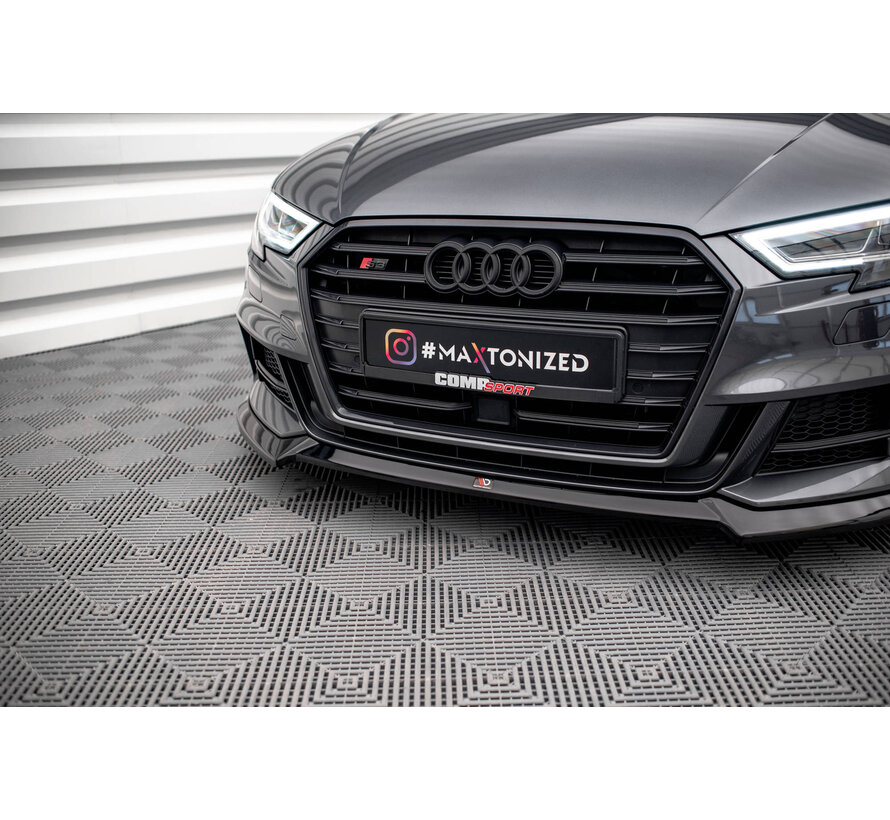 Maxton Design Front Splitter V.3 Audi S3 / A3 S-Line Sportback 8V Facelift