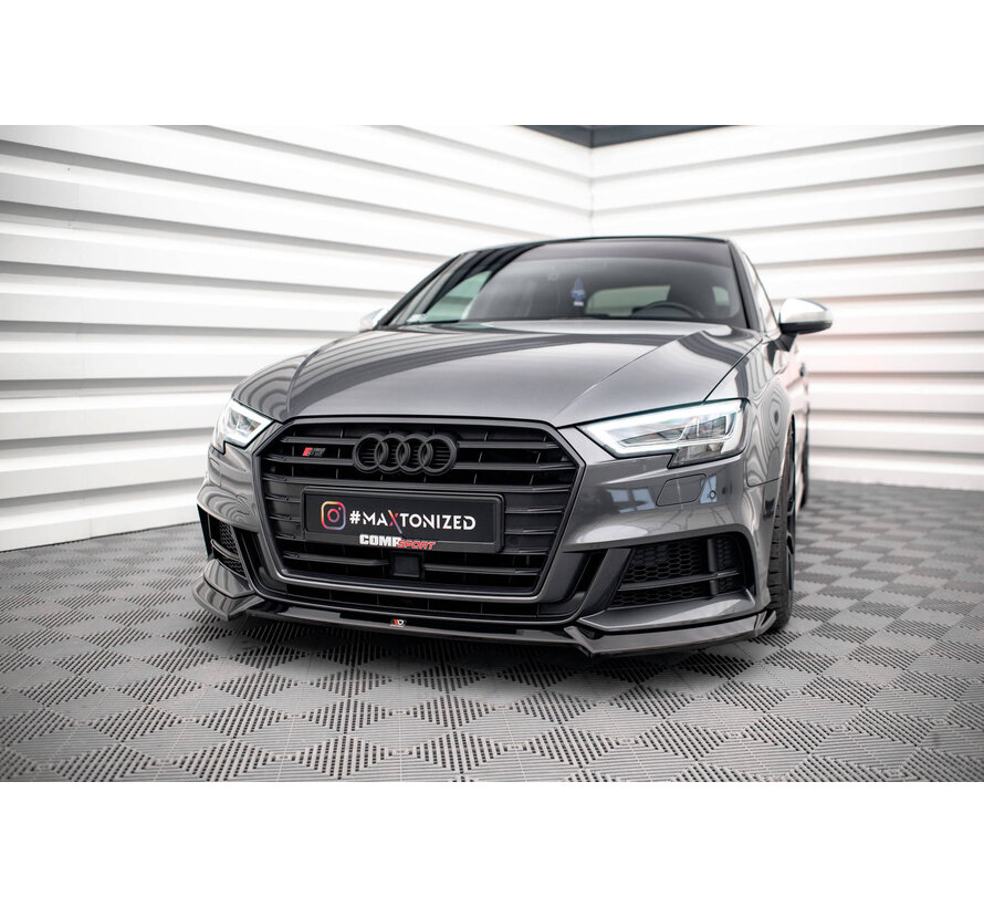 Maxton Design Front Splitter V.3 Audi S3 / A3 S-Line Sportback 8V Facelift
