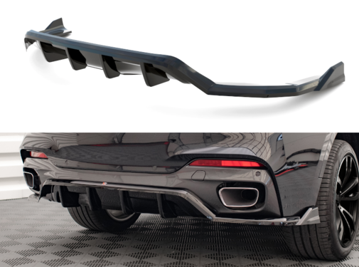 Maxton Design Maxton Design Central Rear Splitter (with vertical bars) BMW X6 M-Pack F16
