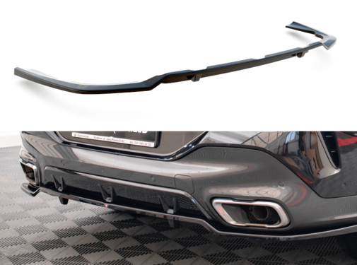Maxton Design Maxton Design Central Rear Splitter (with vertical bars) V.3 passend voor BMW X6 M-Pack G06