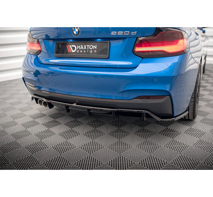 Maxton Design Central Rear Splitter (with vertical bars) BMW 2 M-Pack F22