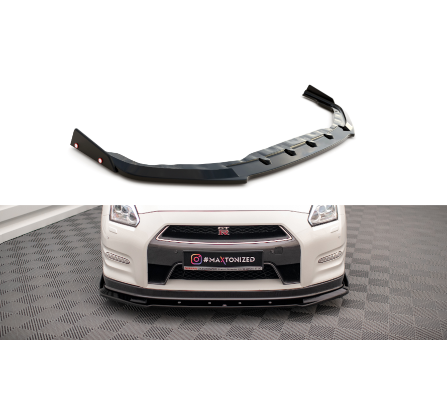 Maxton Design Front Splitter + Flaps Nissan GTR R35 Facelift