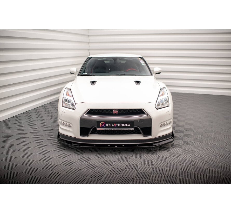 Maxton Design Front Splitter + Flaps Nissan GTR R35 Facelift