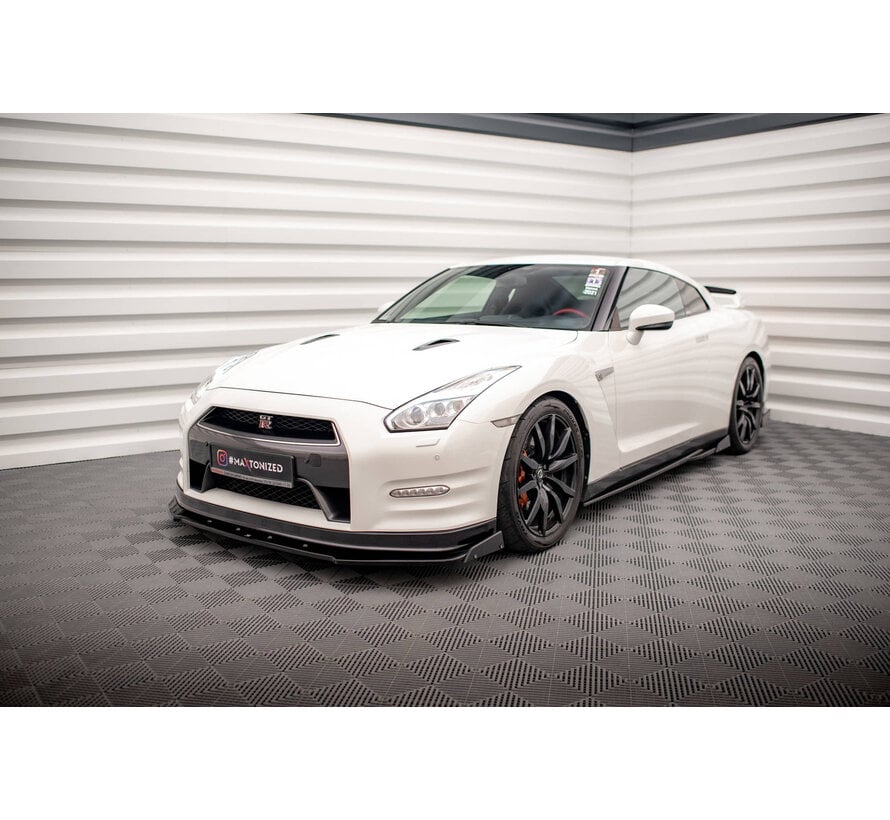 Maxton Design Front Splitter + Flaps Nissan GTR R35 Facelift