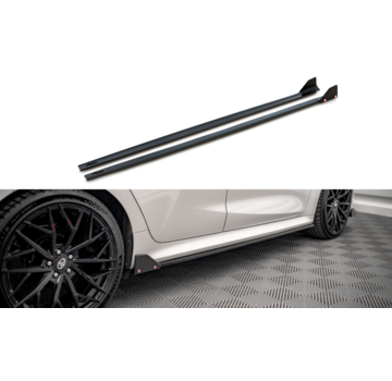 Maxton Design Maxton Design Side Skirts Diffusers  V.1+ Flaps Toyota Yaris Mk4