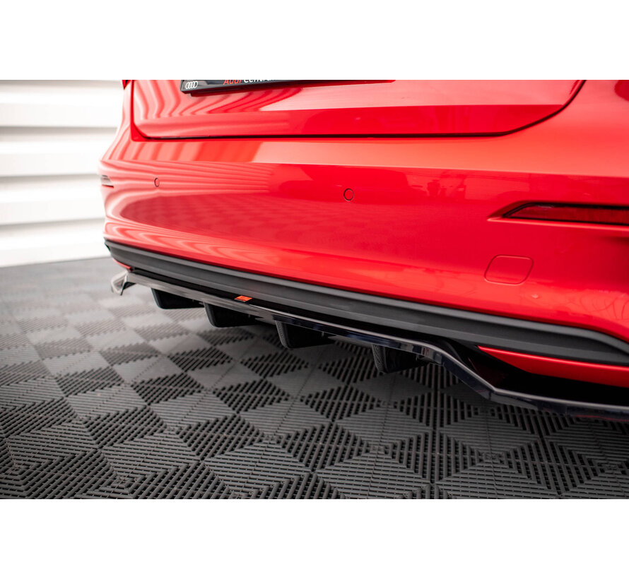 Maxton Design Central Rear Splitter (with vertical bars) Audi A3 Sportback 8Y