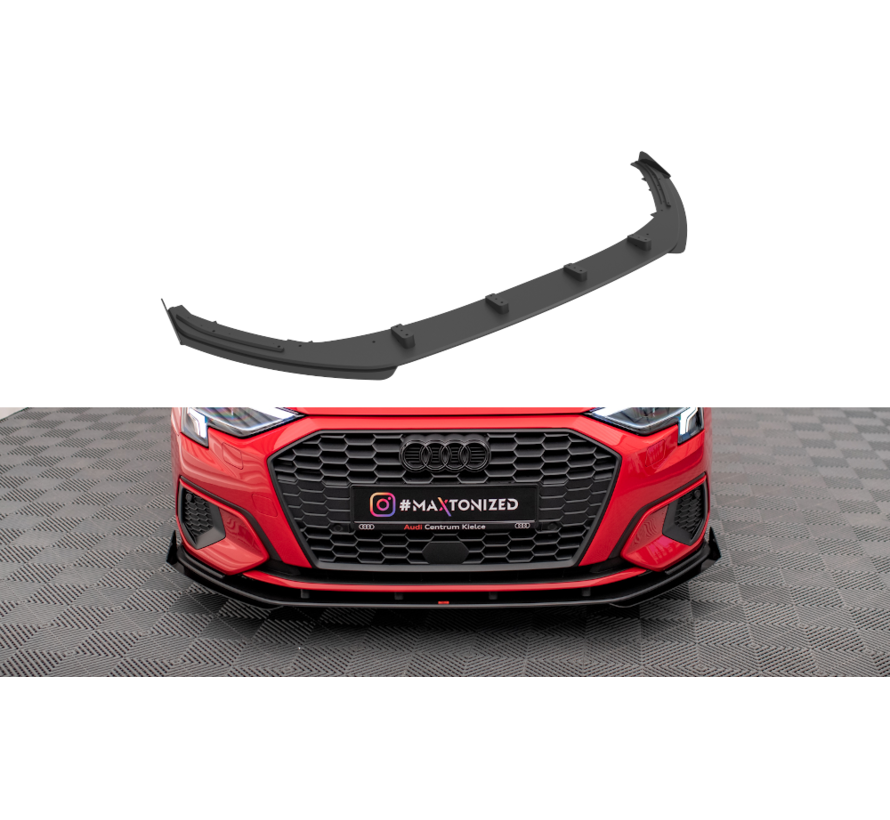 Maxton Design Street Pro Front Splitter + Flaps Audi A3 8Y