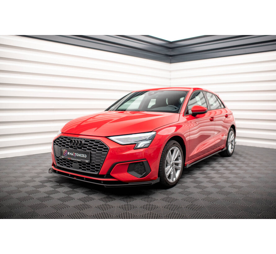 Maxton Design Street Pro Front Splitter + Flaps Audi A3 8Y