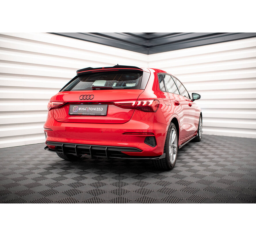 Maxton Design Street Pro Rear Valance + Flaps Audi A3 Sportback 8Y