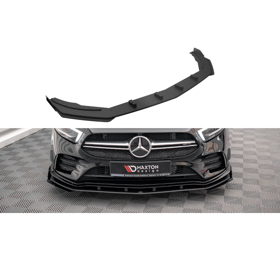 Maxton Design Street Pro Front Splitter + Flaps Mercedes A35 AMG / AMG-Line Aero Pack W177