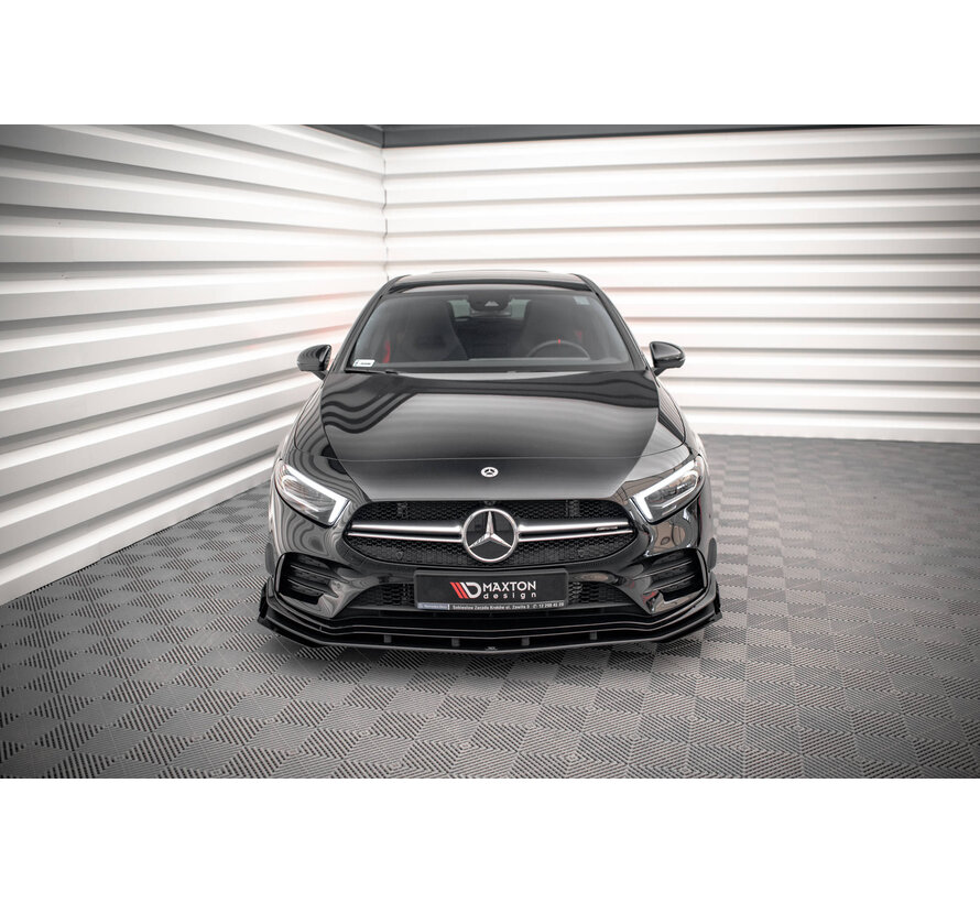 Maxton Design Street Pro Front Splitter + Flaps Mercedes A35 AMG / AMG-Line Aero Pack W177