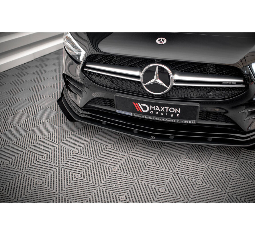 Maxton Design Street Pro Front Splitter + Flaps Mercedes A35 AMG / AMG-Line Aero Pack W177