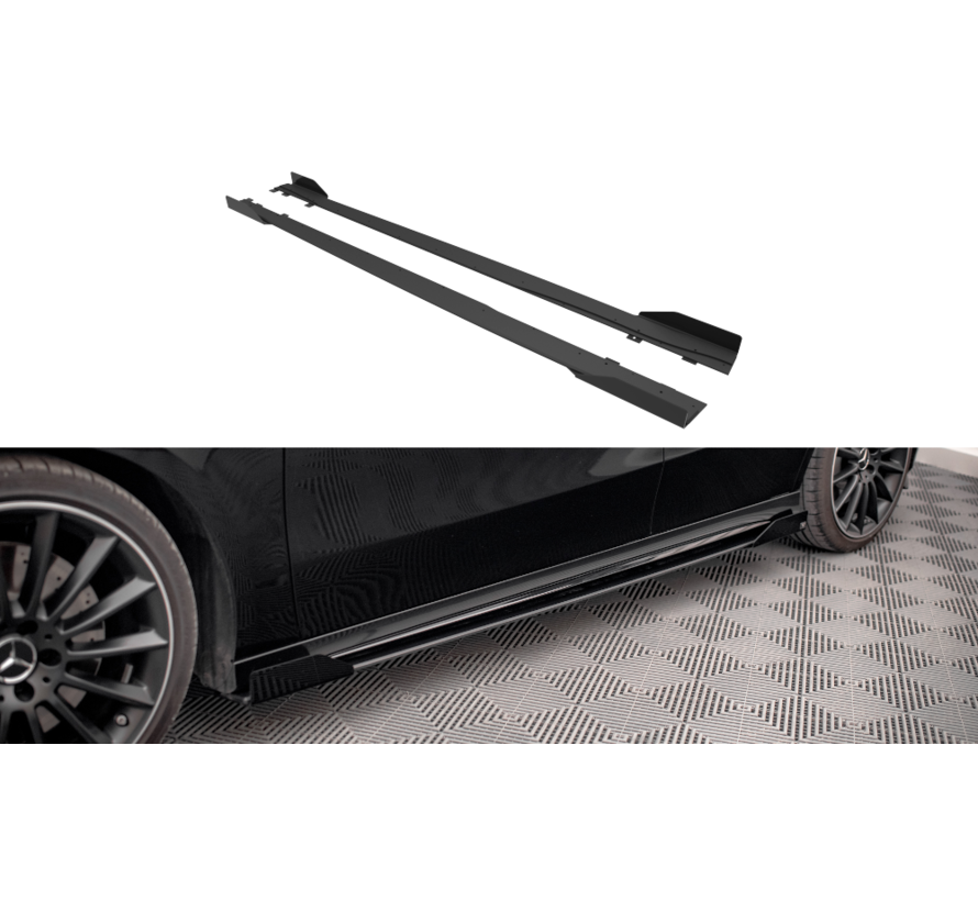 Maxton Design Street Pro Side Skirts Diffusers + Flaps Mercedes A35 AMG / AMG-Line Aero Pack W177