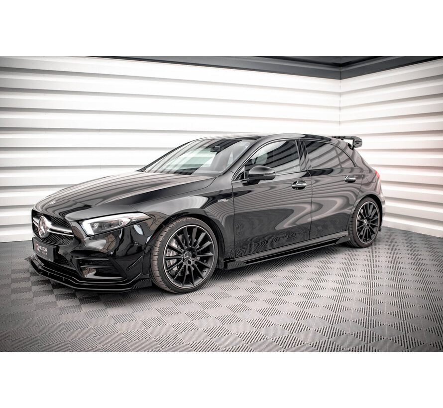 Maxton Design Street Pro Side Skirts Diffusers + Flaps Mercedes A35 AMG / AMG-Line Aero Pack W177