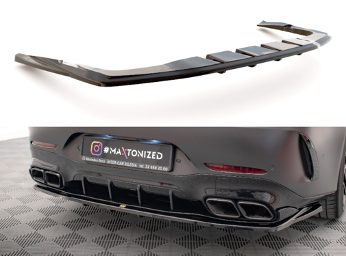 Maxton Design Maxton Design Central Rear Splitter (with vertical bars) Mercedes-AMG GT 63S 4-Door Coupe Aero