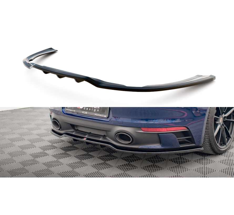 Maxton Design Central Rear Splitter (with vertical bars) V.1 Porsche 911 Carrera Aero 992