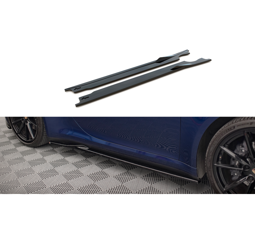 Maxton Design Side Skirts Diffusers V.1 Porsche 911 Carrera Aero 992