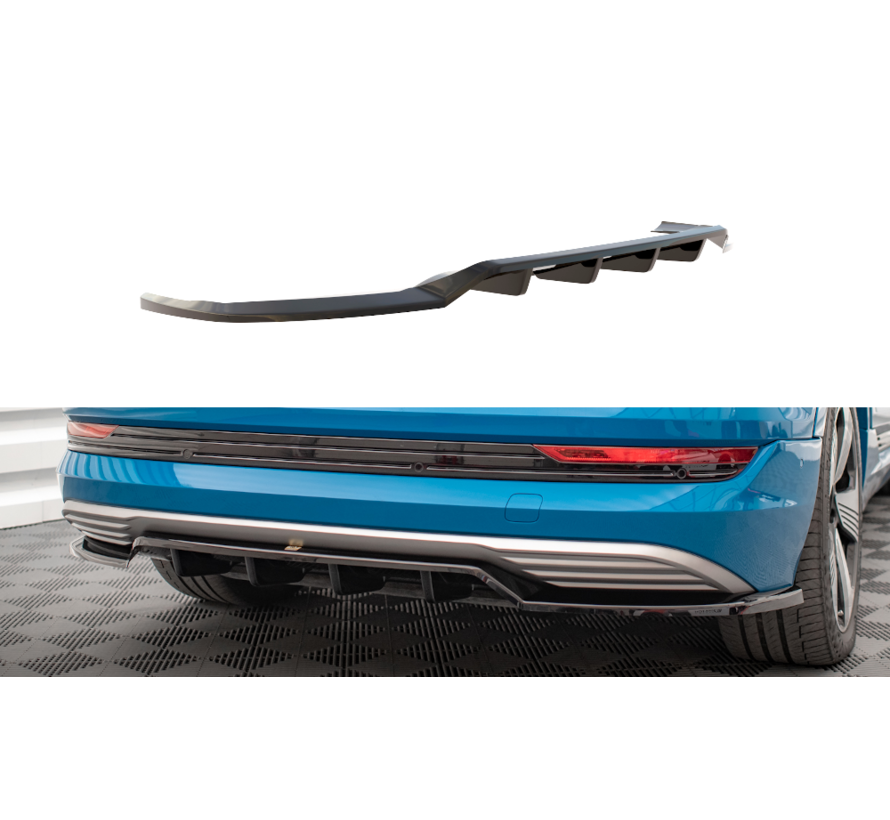 Maxton Design Central Rear Splitter (with vertical bars) Audi e-tron