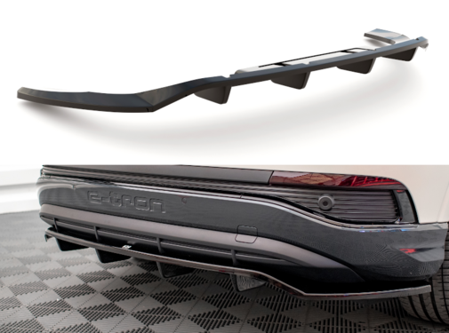 Maxton Design Maxton Design Central Rear Splitter (with vertical bars) Audi Q4 e-tron Sportback Mk1