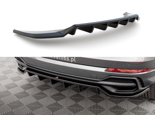 Maxton Design Maxton Design Central Rear Splitter (with vertical bars) Audi Q3 S-Line F3