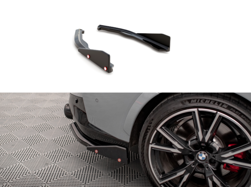 Maxton Design Maxton Design Rear Side Splitters V.2 + Flaps BMW 2 Coupe M240i G42