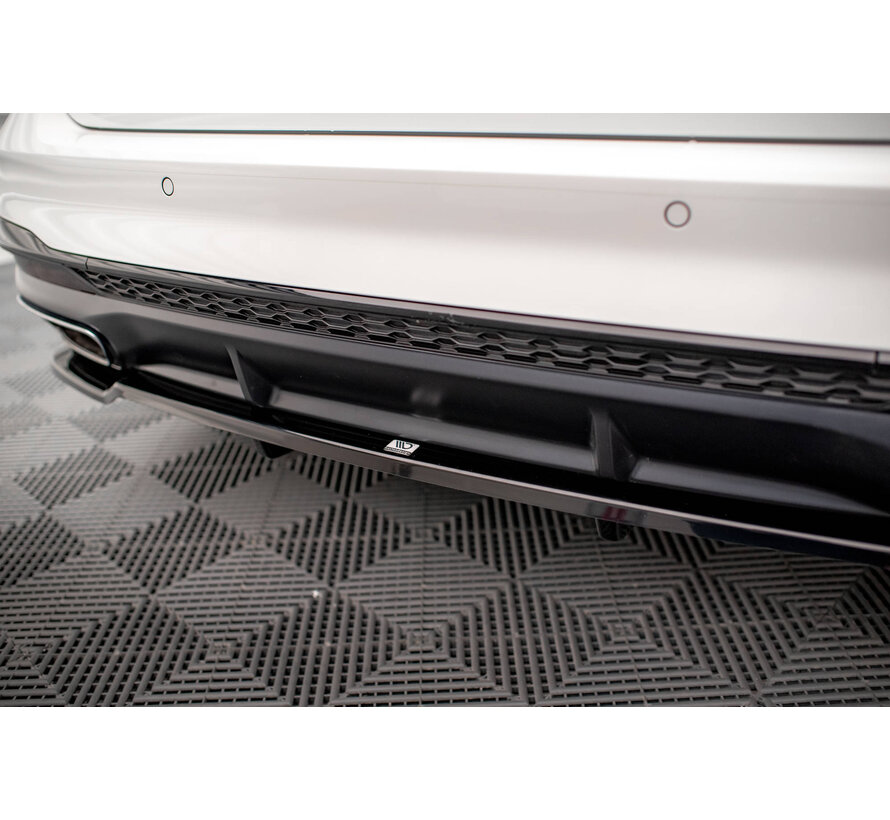 Maxton Design Central Rear Splitter (with vertical bars) V.1 Audi A4 S-Line B9 Facelift