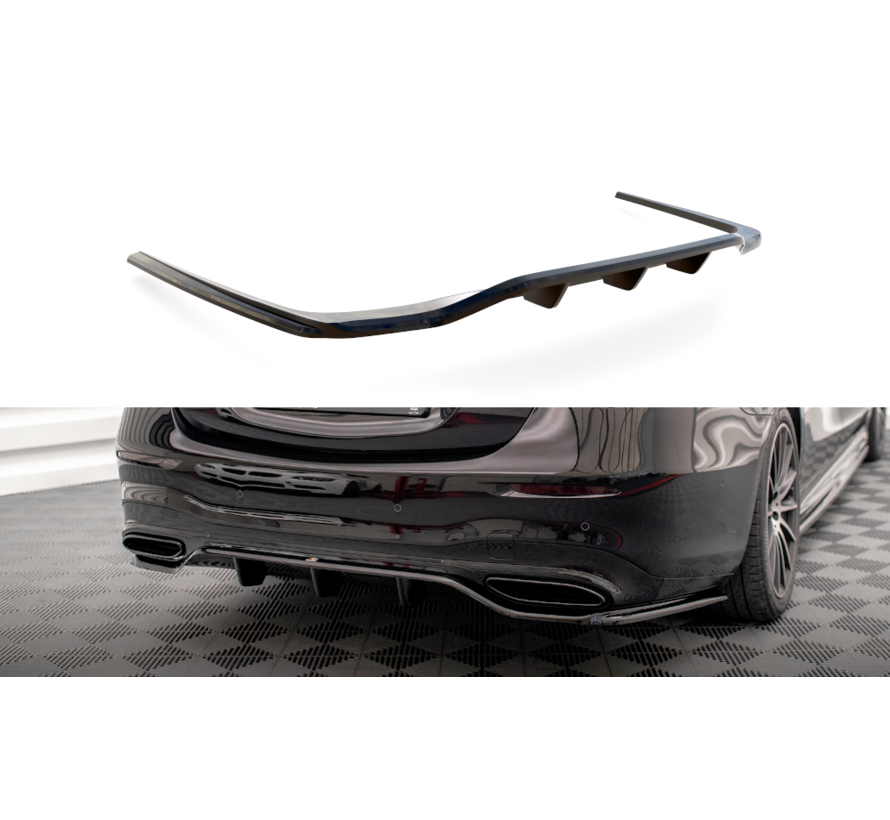 Maxton Design Central Rear Splitter (with vertical bars) Mercedes-Benz S AMG-Line W223