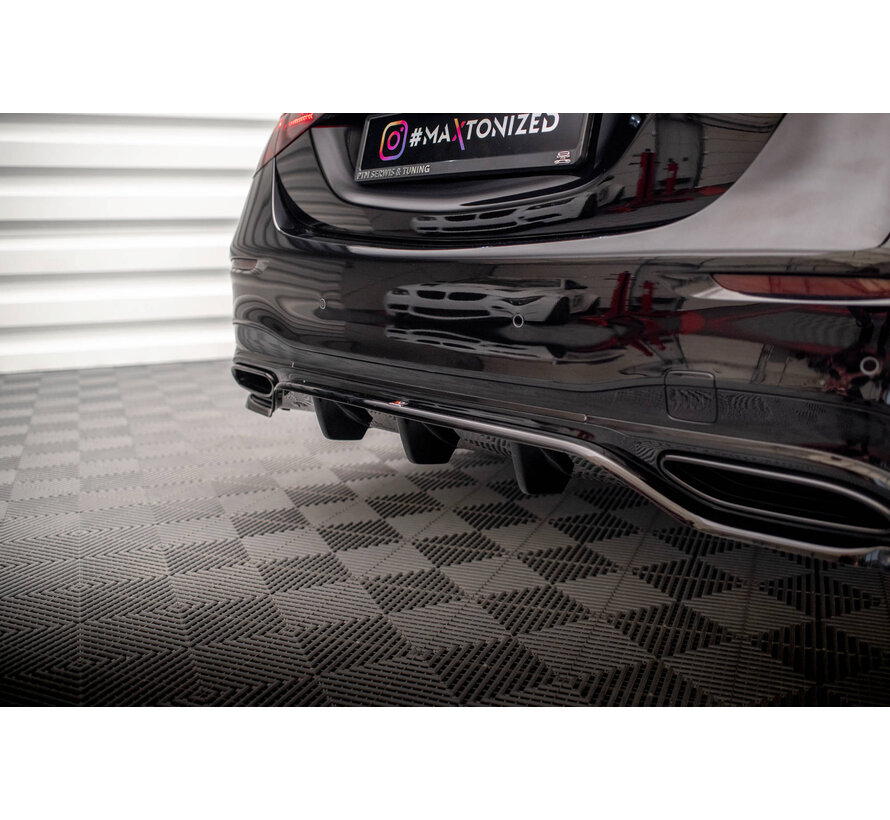 Maxton Design Central Rear Splitter (with vertical bars) Mercedes-Benz S AMG-Line W223