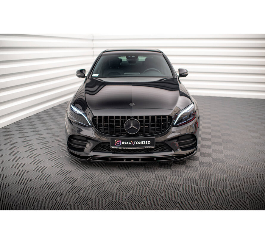 Maxton Design Front Splitter V.2 Mercedes-Benz C AMG Line Sedan / Coupe W205 / C205 Facelift