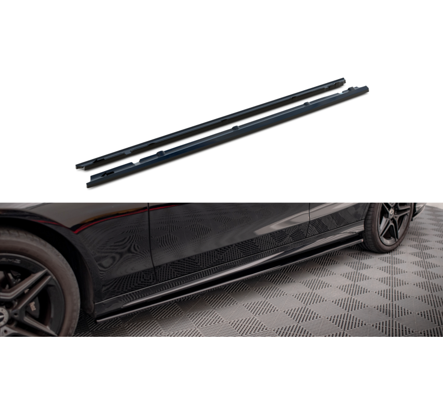 Maxton Design Side Skirts Diffusers Mercedes-Benz C43 / C AMG-Line Sedan W205 Facelift