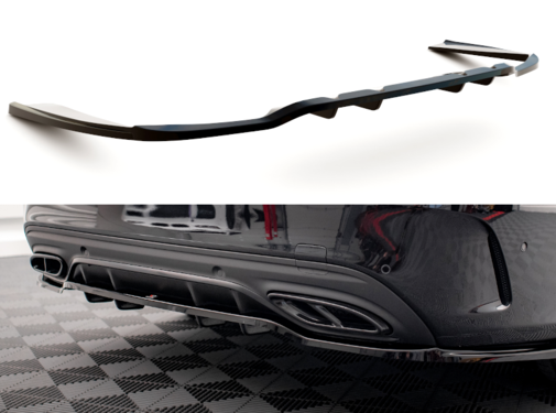 Maxton Design Maxton Design Central Rear Splitter (with vertical bars) Mercedes-Benz C AMG-Line W205 Facelift