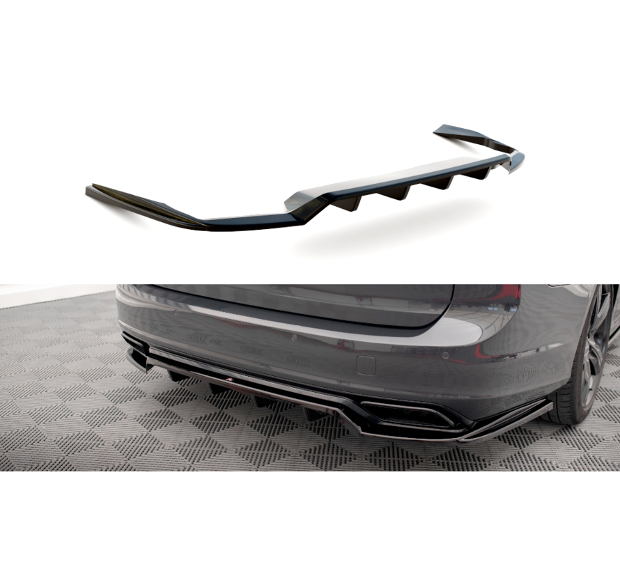 Maxton Design Central Rear Splitter (with vertical bars) Volvo V90 / S90 R-Design Mk2