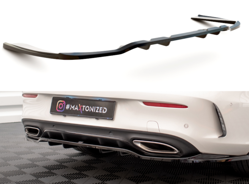 Maxton Design Maxton Design Central Rear Splitter (with vertical bars) Mercedes-Benz C Coupe AMG-Line C205 Facelift