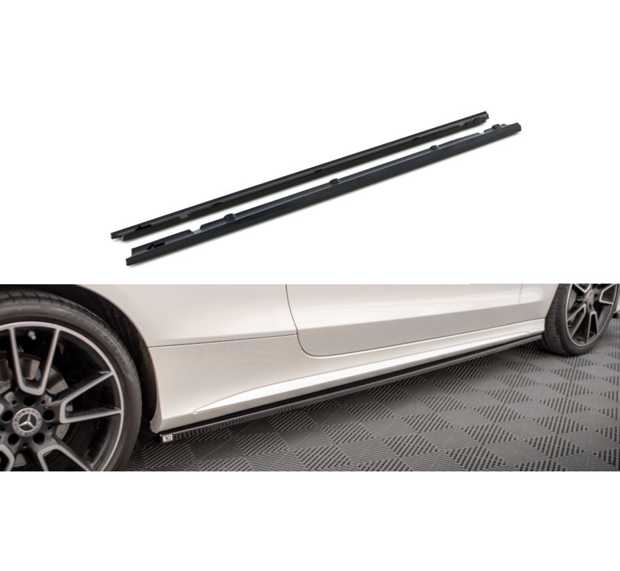 Maxton Design Side Skirts Diffusers Mercedes-Benz C Coupe AMG-Line C205 Facelift