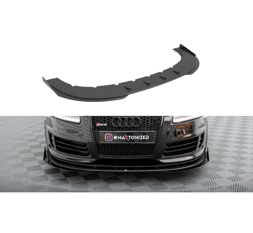 Maxton Design Street Pro Front Splitter + Flaps Audi RS6 Avant C6