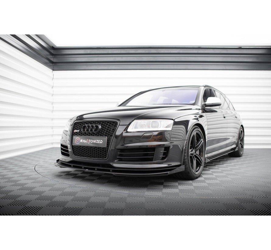 Maxton Design Street Pro Front Splitter + Flaps Audi RS6 Avant C6