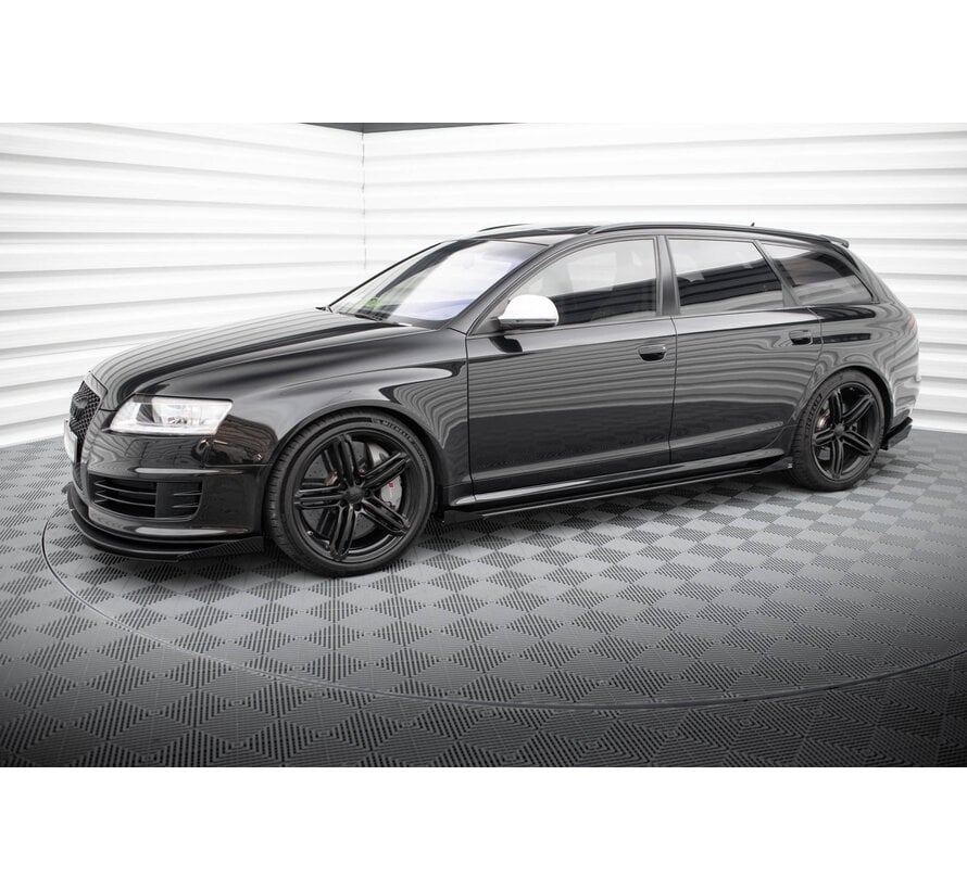 Maxton Design Street Pro Side Skirts Diffusers + Flaps Audi RS6 Avant C6