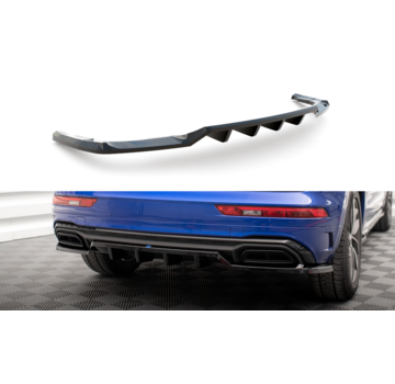 Maxton Design Maxton Design Central Rear Splitter (with vertical bars) Audi Q5 S-Line SUV Mk2 Facelift