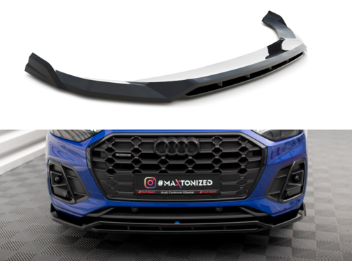 Maxton Design Maxton Design Front Splitter V.1 Audi SQ5 / Q5 S-Line SUV / Sportback Mk2 Facelift