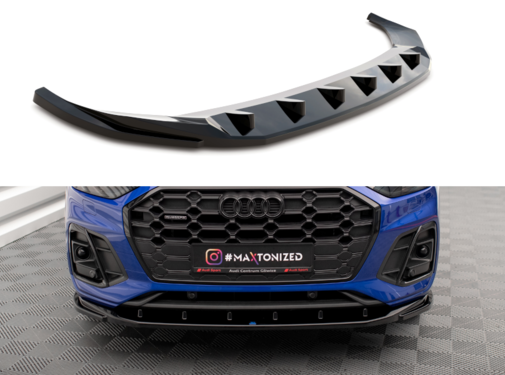 Maxton Design Maxton Design Front Splitter V.2 Audi SQ5 / Q5 S-Line SUV / Sportback Mk2 Facelift