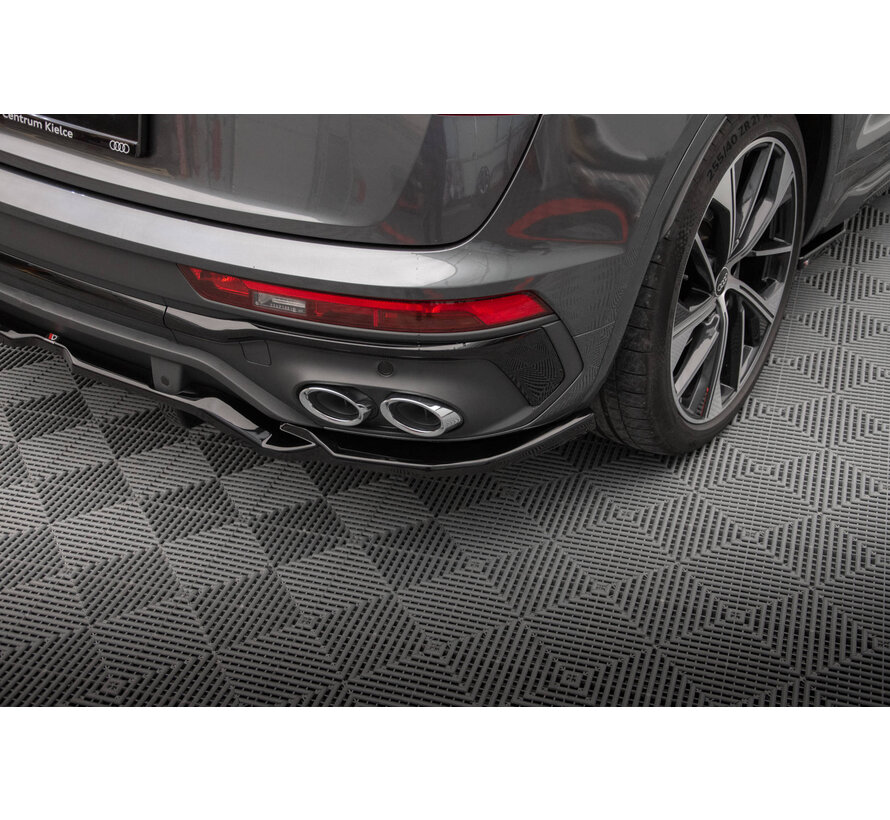 Maxton Design Central Rear Splitter (with vertical bars) Audi SQ5 Sportback Mk2 Facelift