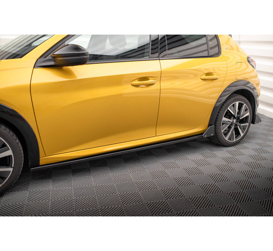 Maxton Design Side Skirts Diffusers + Flaps Peugeot 208 GT Mk2