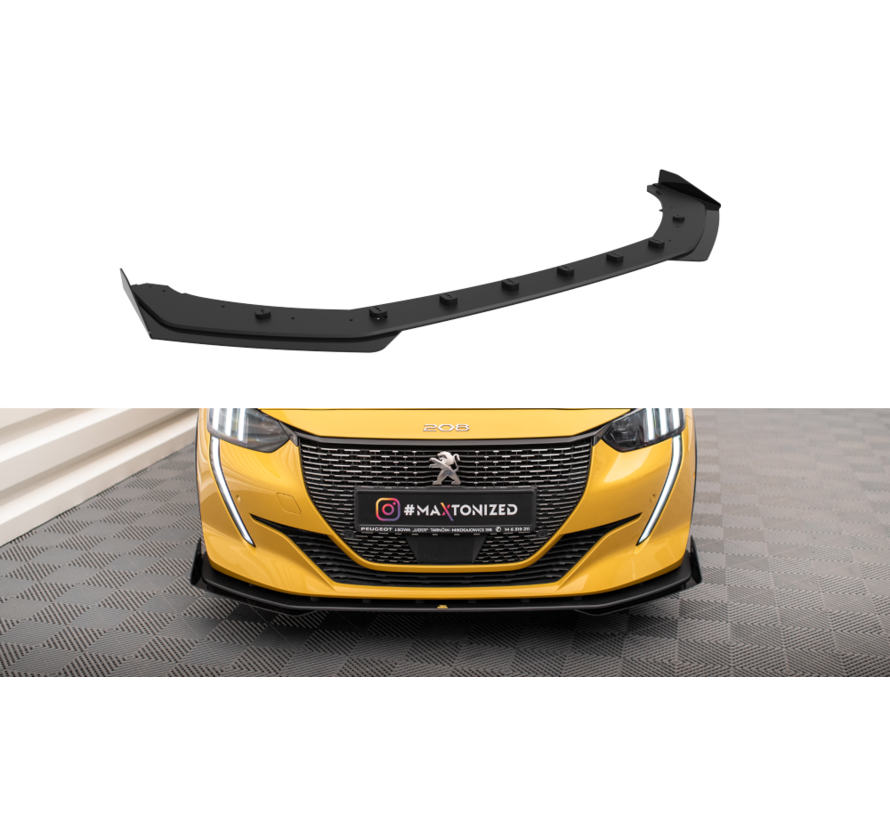 Maxton Design Street Pro Front Splitter + Flaps Peugeot 208 GT Mk2