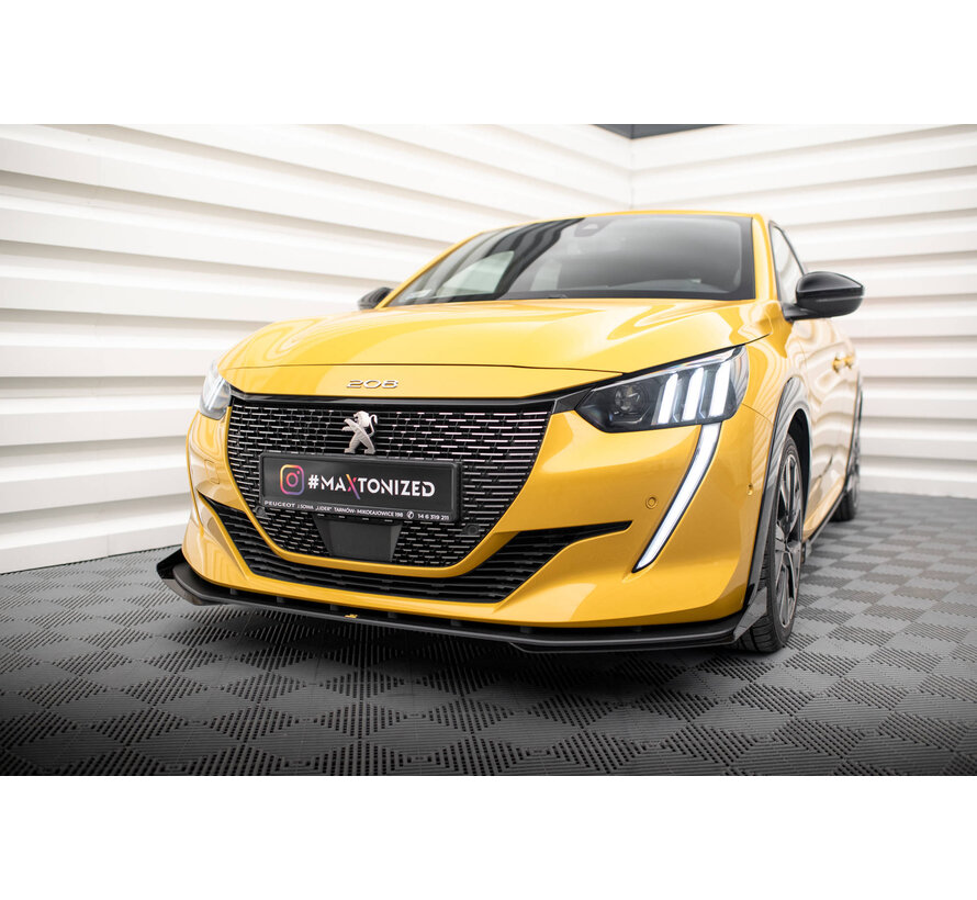 Maxton Design Street Pro Front Splitter + Flaps Peugeot 208 GT Mk2