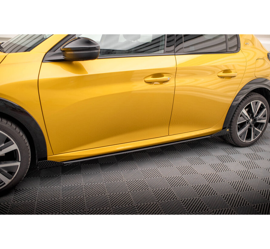 Maxton Design Street Pro Side Skirts Diffusers + Flaps Peugeot 208 GT Mk2