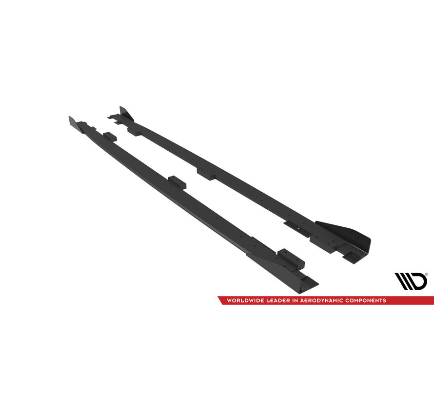 Maxton Design Street Pro Side Skirts Diffusers + Flaps Peugeot 208 GT Mk2